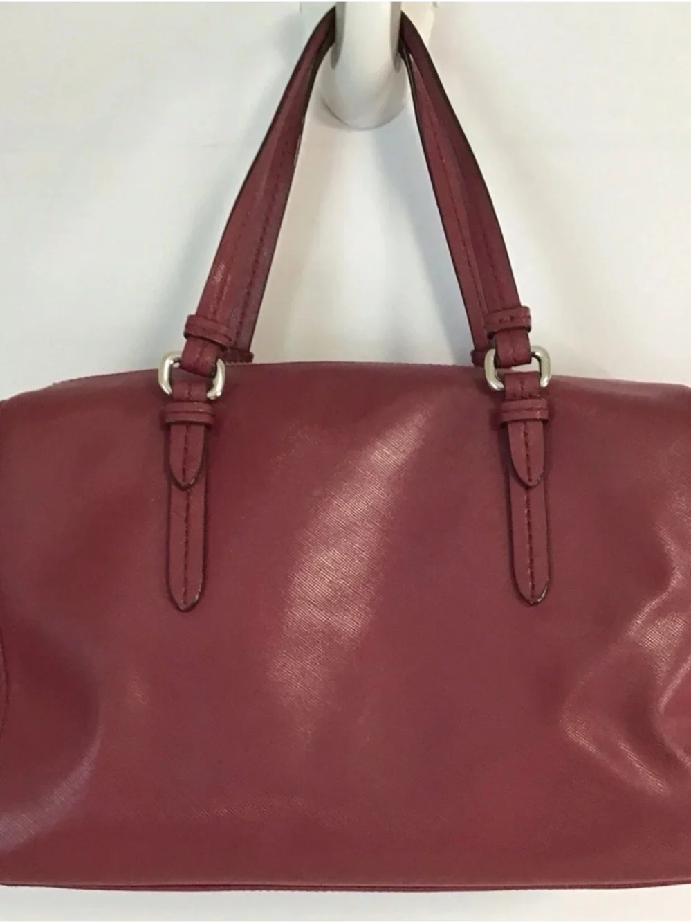 Coach Peyton Leather Nancy Satchel Purse Dusty Rose